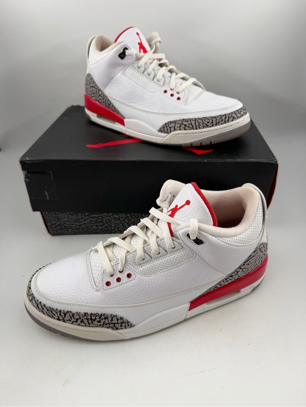 Nike Air Jordan 3 Retro - SZ 13- Hall of Fame 2028 “Katrina” Red White Grey